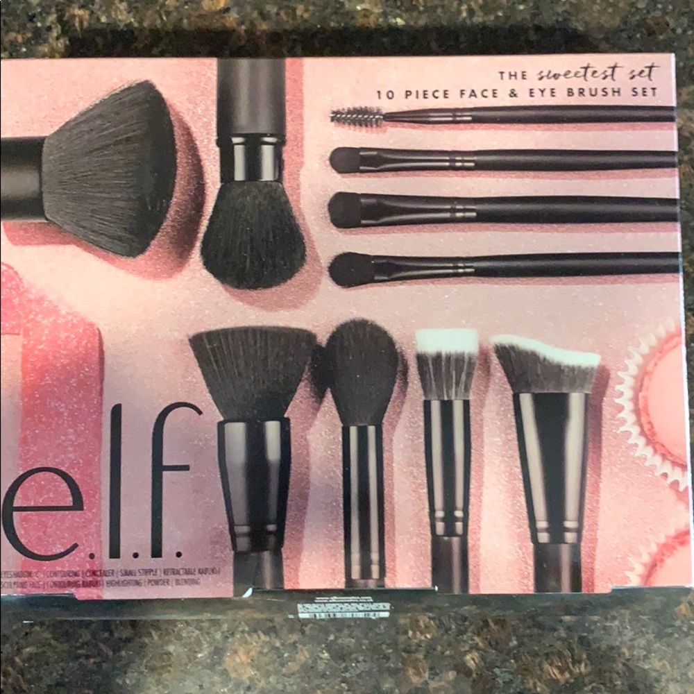 e.l.f. 10 piece face & eye brush set